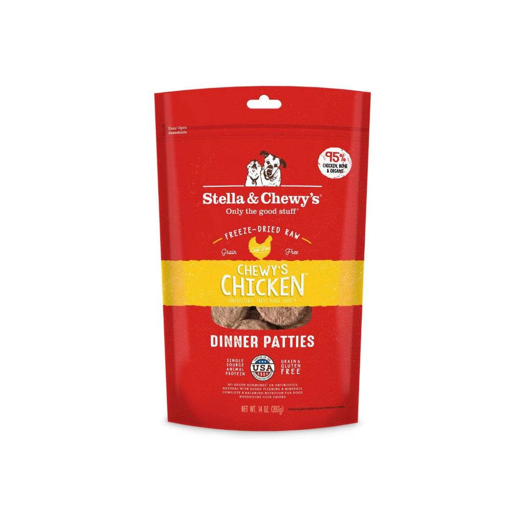 Stella & Chewy's Dinner Patties Freeze-Dried Raw Dog Food Chicken 14oz