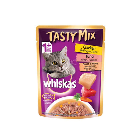Whiskas Tasty Mix Wet Food Pouch Chicken Salmon 70g