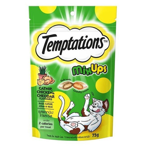 75g Temptations Cat Treats CatnipChickenCheddar