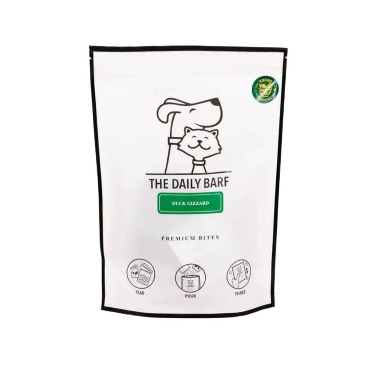90g The Daily Barf Dehydrated Treats For Dogs & Cats Duck Gizzard
