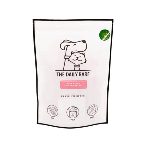 90g The Daily Barf Dehydrated Treats For Dogs & Cats Chicken Breast