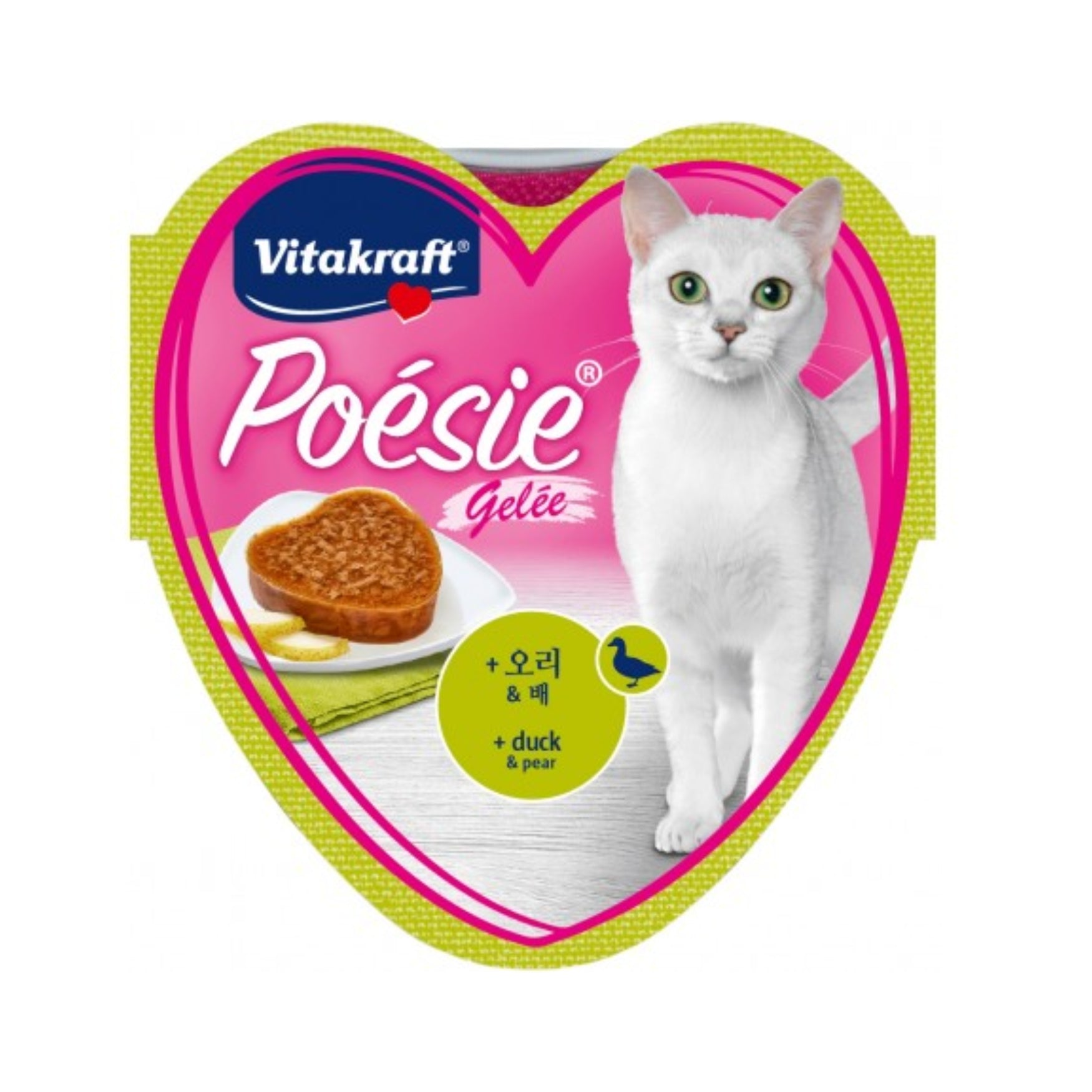 Vitakraft Joesie & Poesie Hearts Tray 85g Duck&Pear