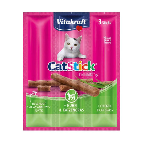 Vitakraft Cat Stick Mini 3pcs – High-Protein, Soft, Tasty Treats for Cats Salmon w Omega3