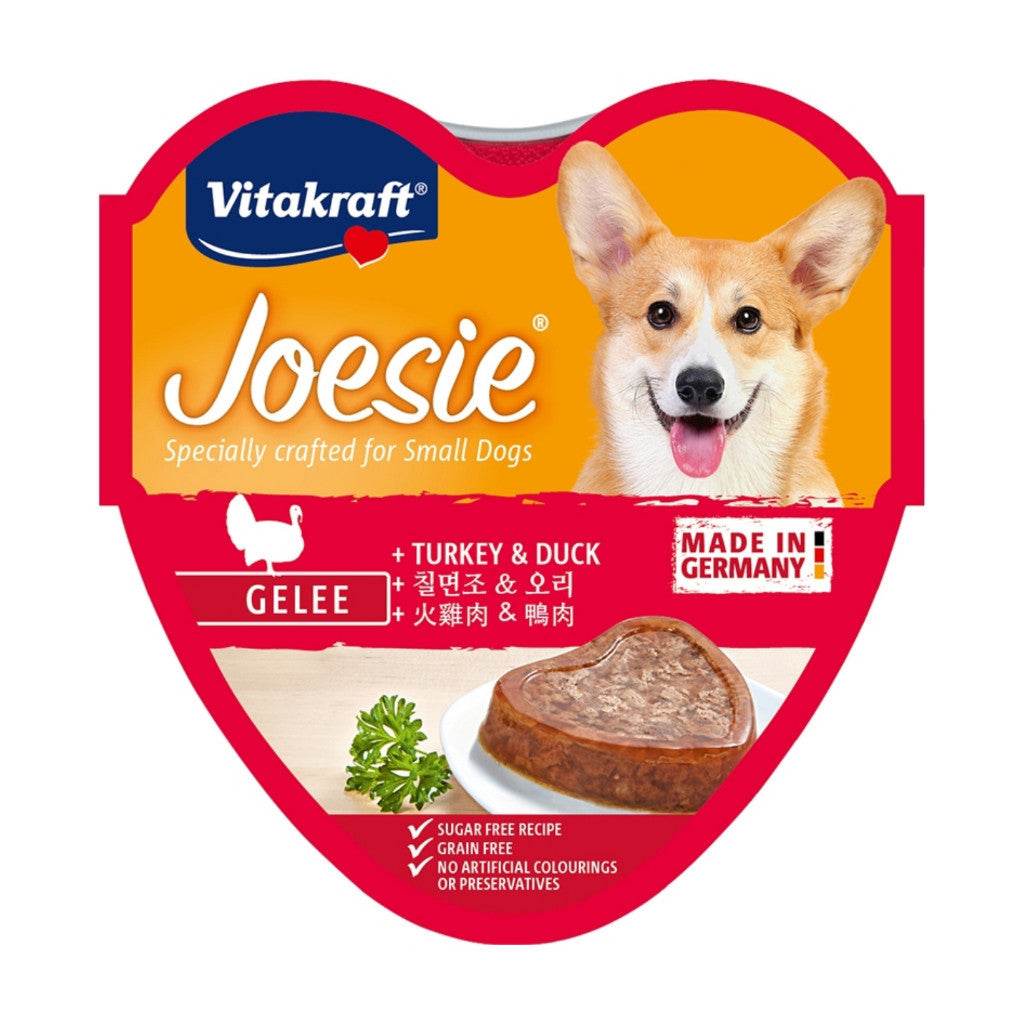 85g Vitakraft Joesie & Poesie Hearts Tray Turkey & Duck