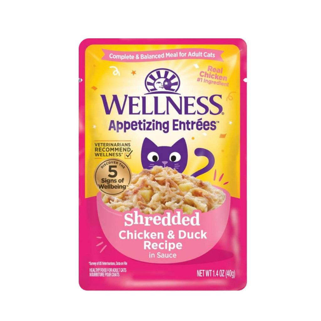 Wellness Appetizing Entrées Shredded, Flaked, Mousse Shredded Chick&Duck