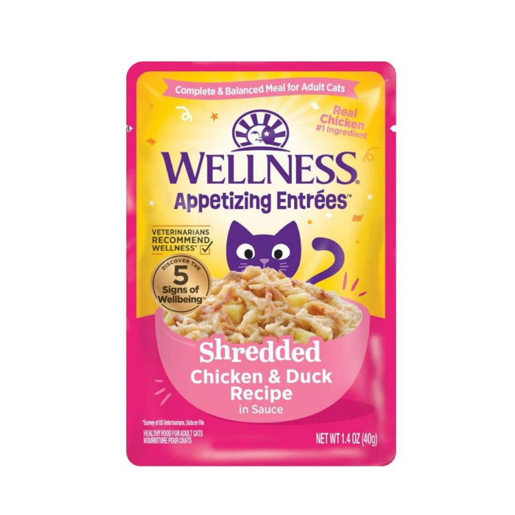 Wellness Appetizing Entrées Shredded, Flaked, Mousse Shredded Chick&Duck