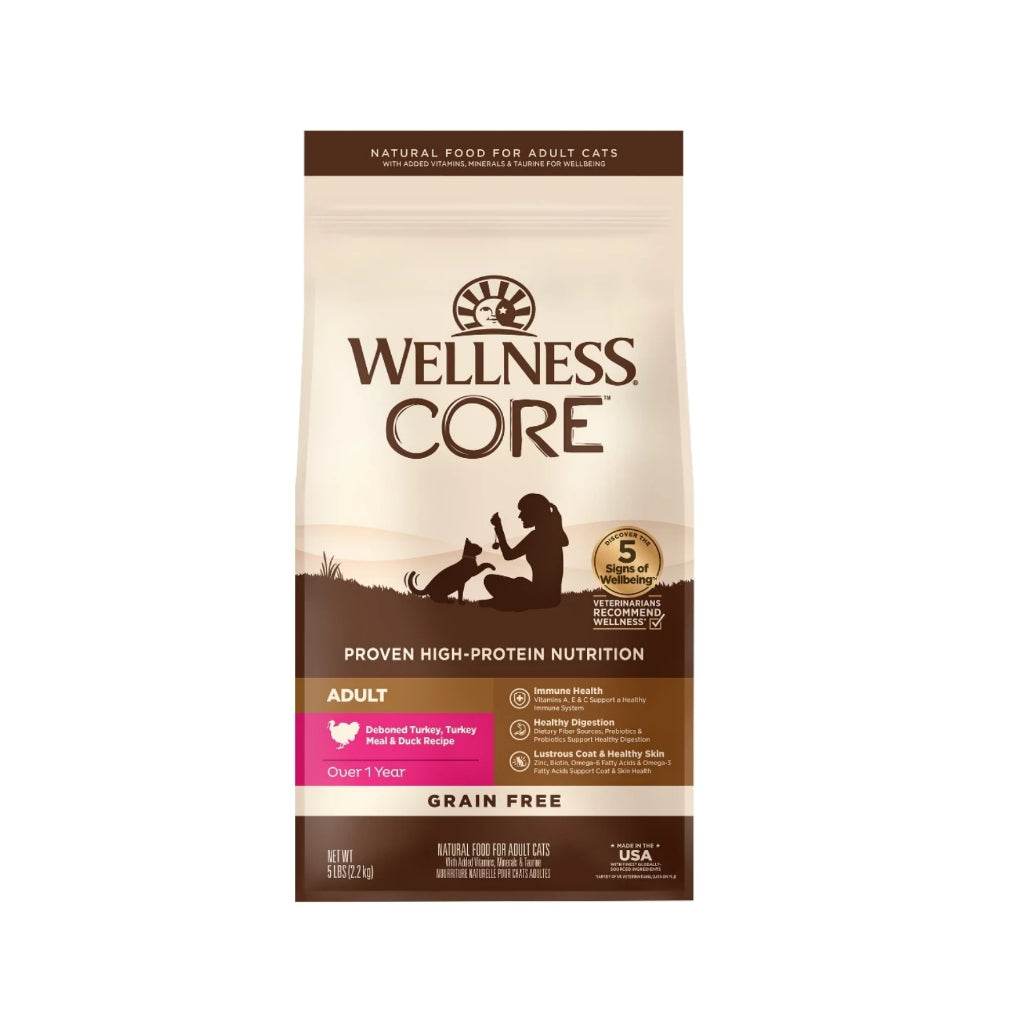 Wellness CORE Grain-Free Dry Cat Food Adult Turkey Duck