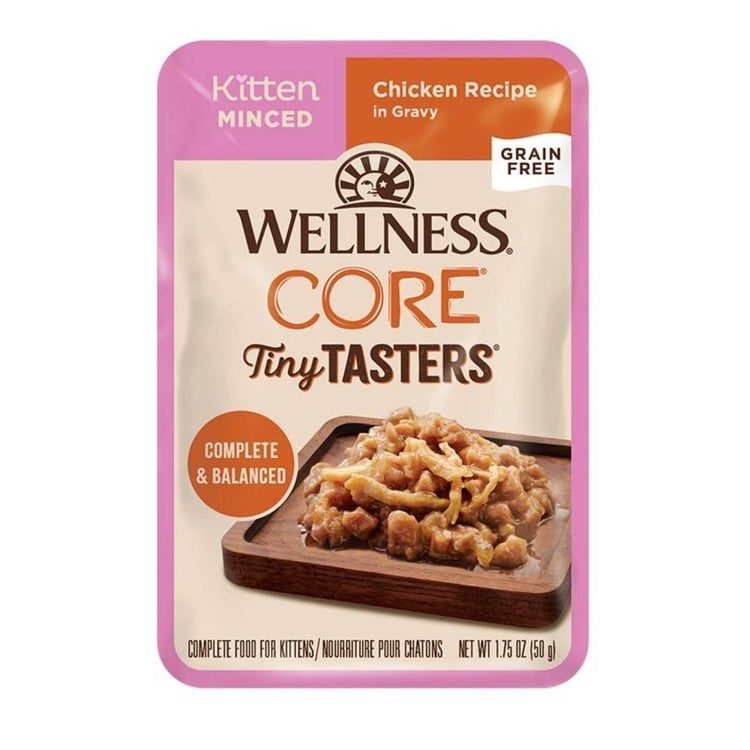 Wellness CORE Tiny Tasters– Gourmet Wet Meals 1.75oz Kitten MincedChicken