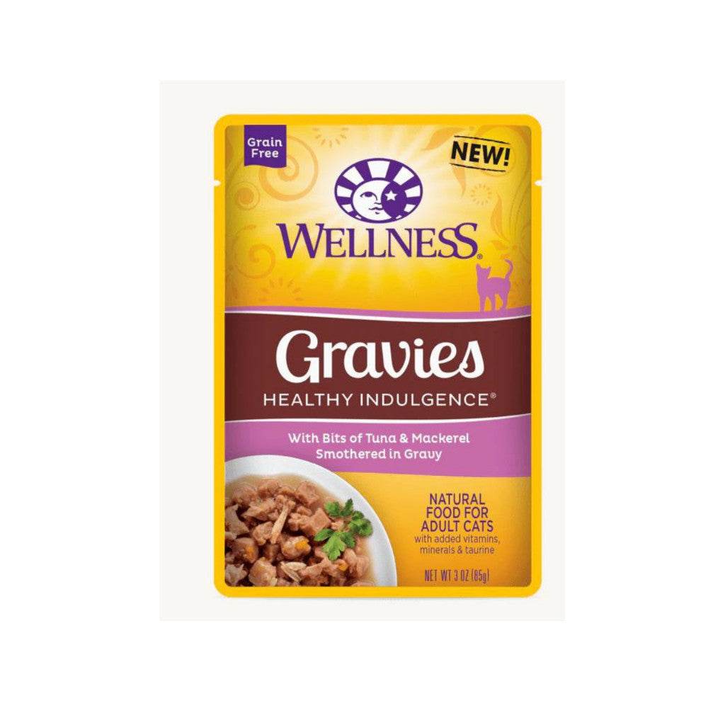 Wellness Healthy Indulgence Wet Cat Food 3oz GraviesTuna&Mackerel