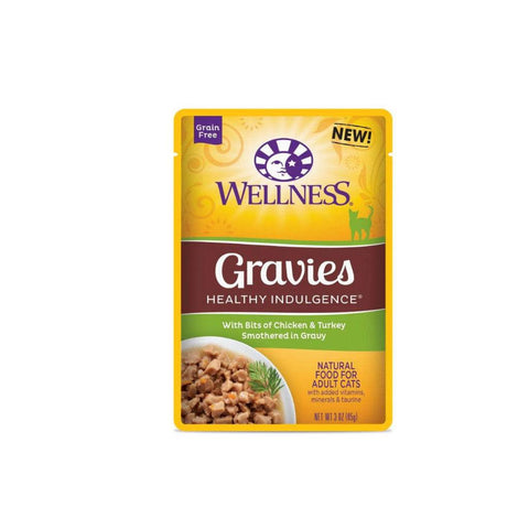 Wellness 3oz Healthy Indulgence Wet Cat Food Gravies Chic &Turkey