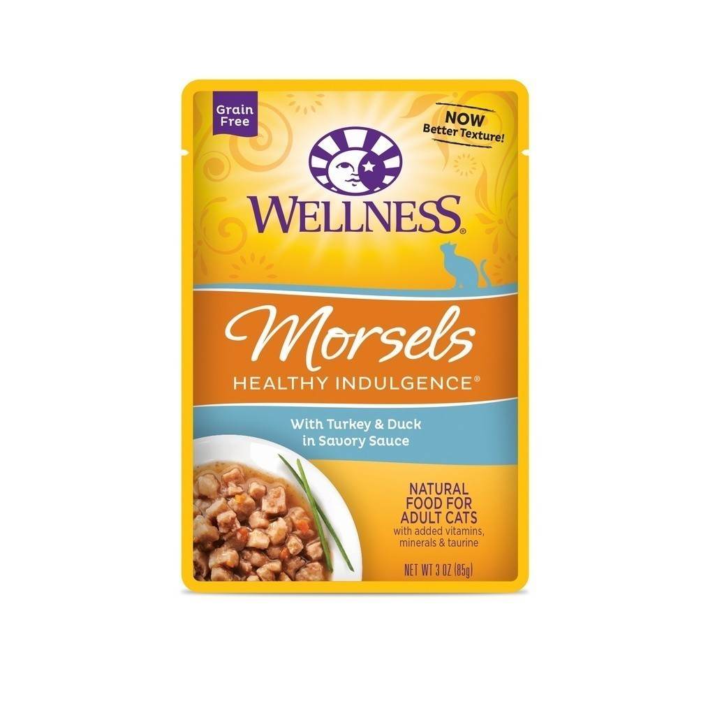 Wellness 3oz Healthy Indulgence Wet Cat Food Morsels Turkey&Duck