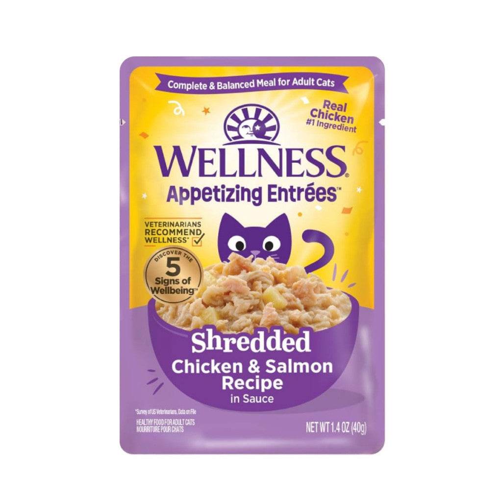 Wellness Appetizing Entrées Shredded, Flaked, Mousse ShreddedChick&Salmon