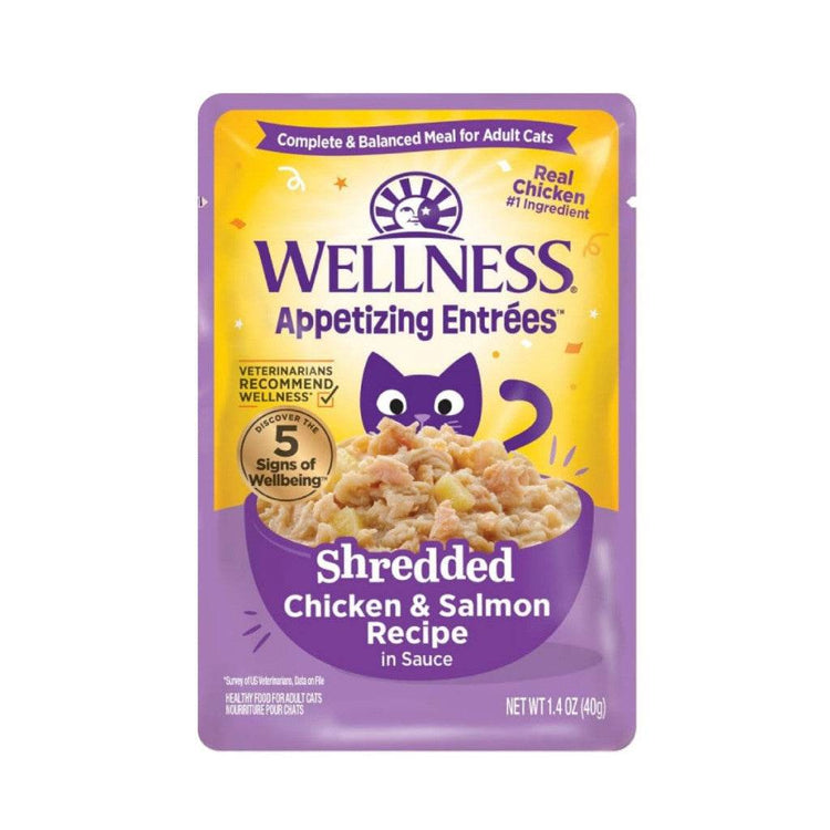 Wellness Appetizing Entrées Shredded, Flaked, Mousse ShreddedChick&Salmon