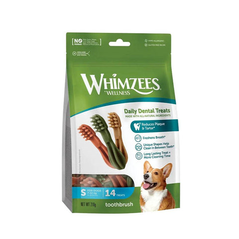 Whimzees Toothbrush Dental Treats for Dogs Extra Small 28pcs