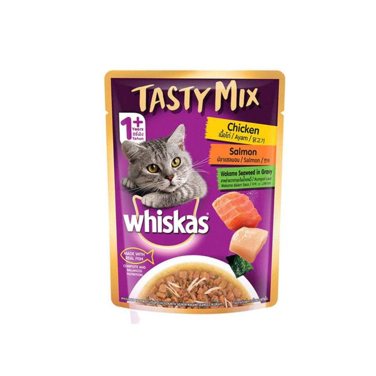 Whiskas Tasty Mix Wet Food Pouch Chicken Salmon 70g