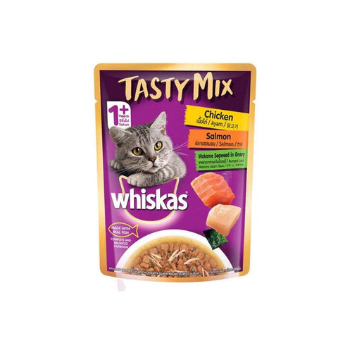 Whiskas Tasty Mix Wet Food Pouch Chicken Salmon 70g