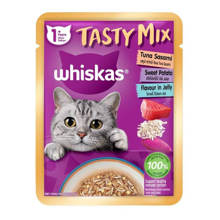 Whiskas Tasty Mix Wet Food Pouch Kitten -Tuna Katsuob