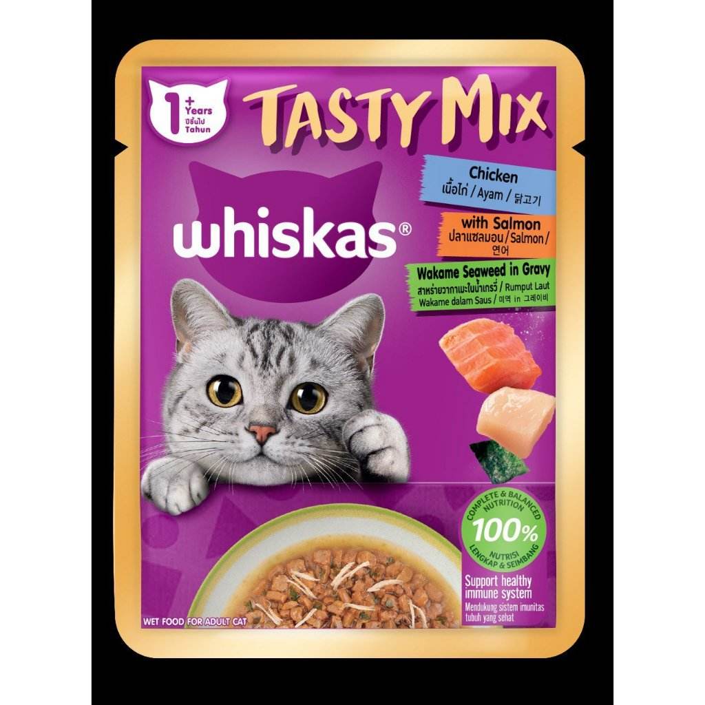 Whiskas Tasty Mix Wet Food Pouch Kitten-Chicken Tuna