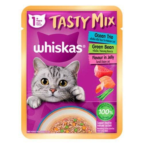 Whiskas Tasty Mix Wet Food Pouch Ocean Trio 70g