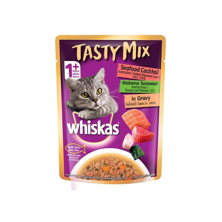 Whiskas Tasty Mix Wet Food Pouch Seafood Seaweed 70g