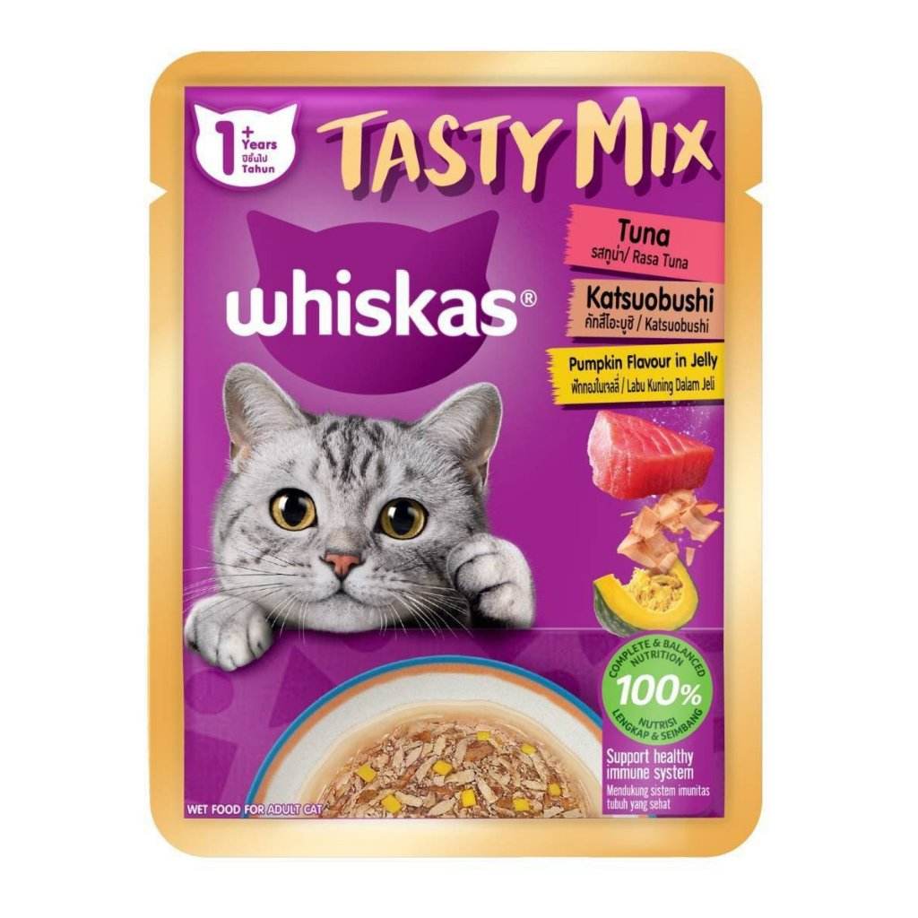 Whiskas Tasty Mix Wet Food Pouch Adult-Katsuobushi