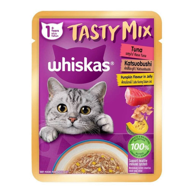 Whiskas Tasty Mix Wet Food Pouch Adult-Katsuobushi
