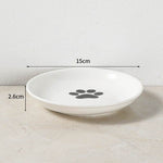 Pet Ceramic Bowl Claw Print Plate