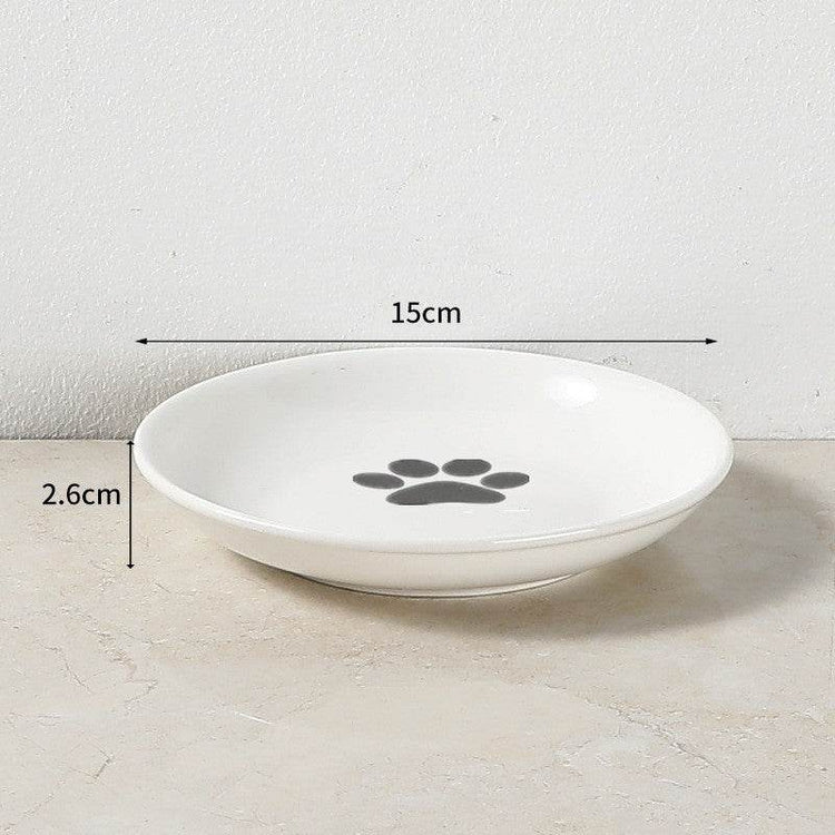 Pet Ceramic Bowl Claw Print Plate