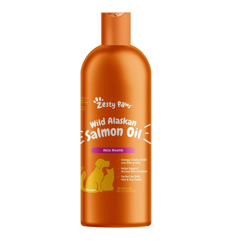 Zesty Paws Pure Salmon Oil for Pet 8oz Bottle