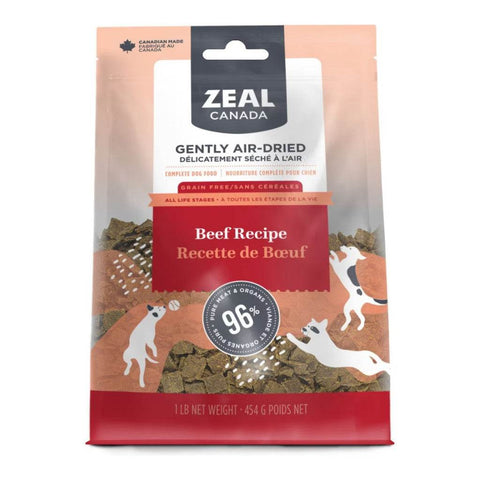 454g Zeal Canada Air-Dried Dog Food Beef