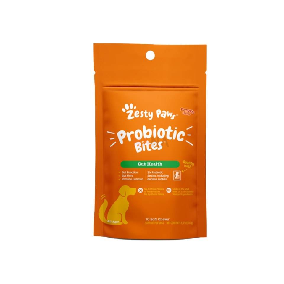 Zesty Paws Multivitamin Bites for Dogs ProbioticPumpkin 10s