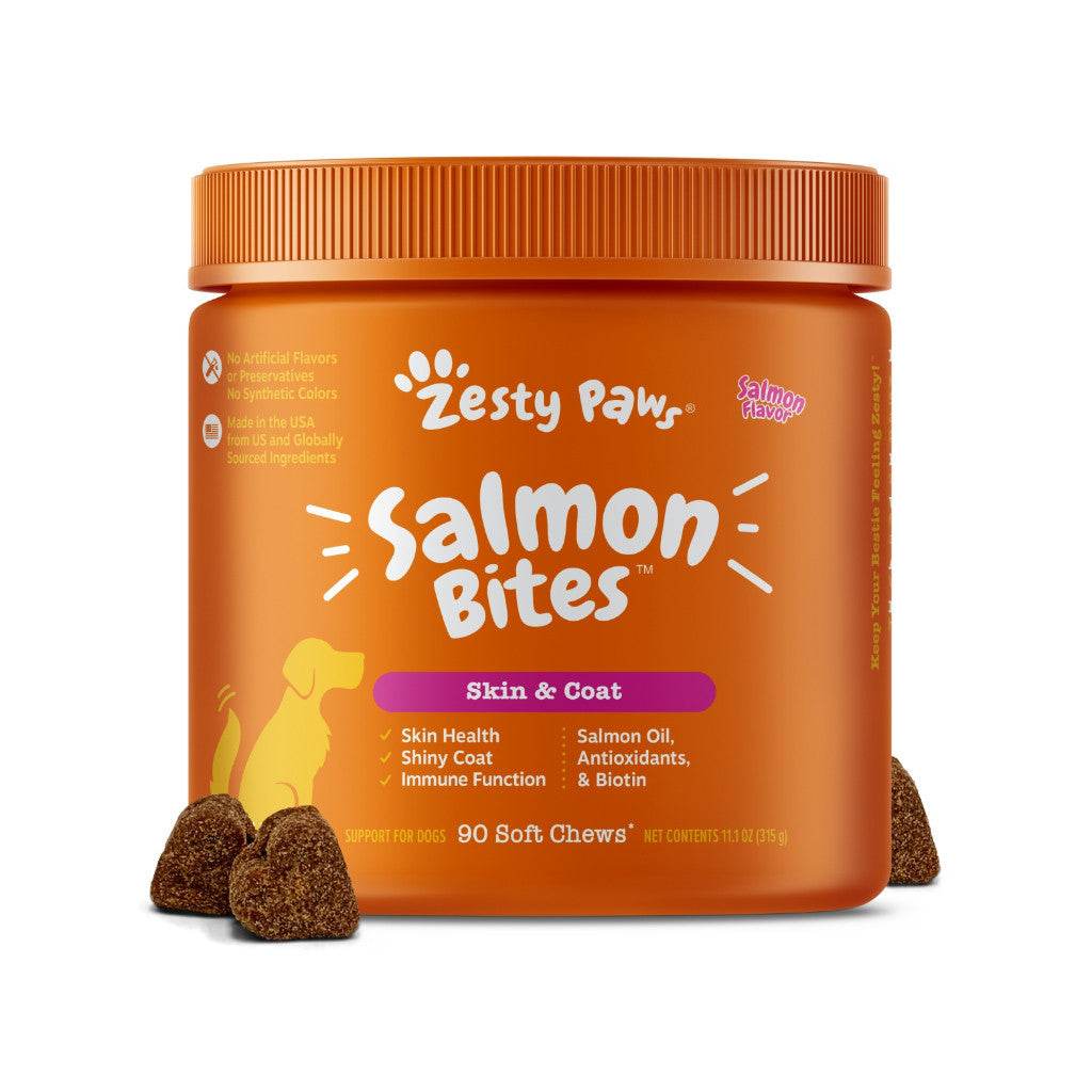 Zesty Paws Multivitamin Bites for Dogs Salmon Bites 90s