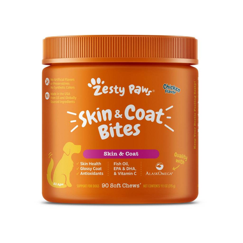 Zesty Paws Multivitamin Bites for Dogs OmegaBitesChicken90s