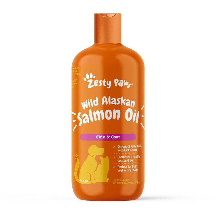 Zesty Paws Pure Salmon Oil for Pet 32oz Bottle