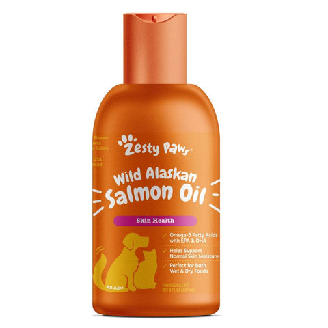 Zesty Paws Pure Salmon Oil for Pet 8oz Bottle