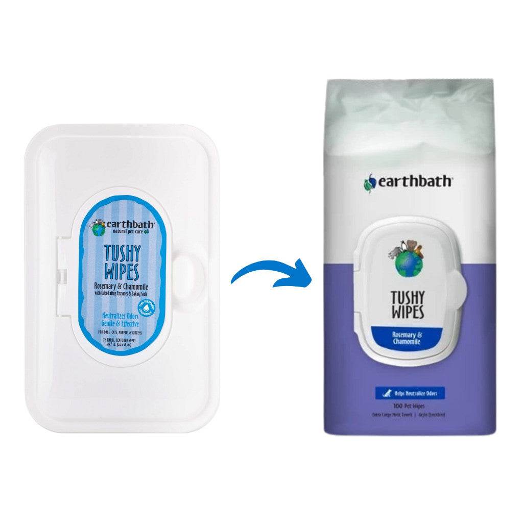 Earthbath Pet Wipes - Grooming, Eye, Ear, Tooth & Gum, Facial Wipes Tushy Wipes 100s