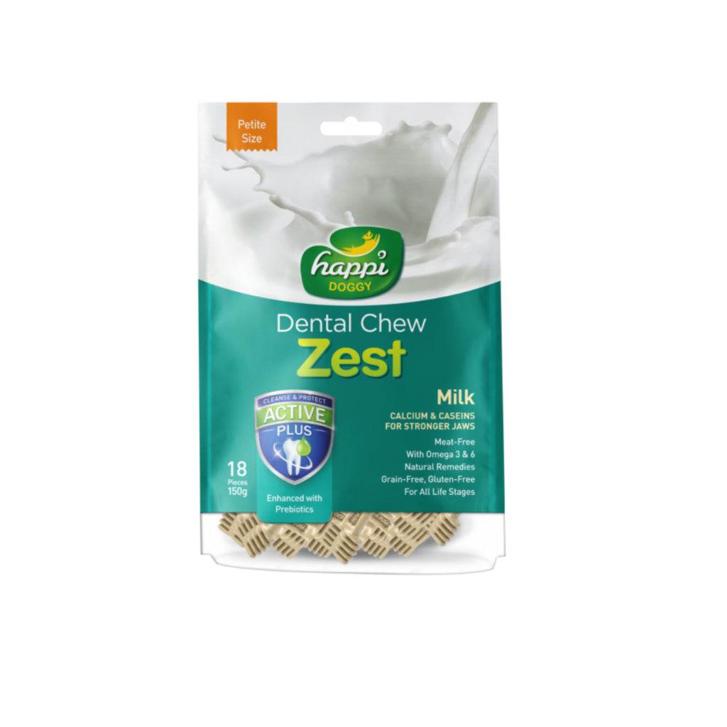 Happi Doggy Dental Chew Zest Petite Milk