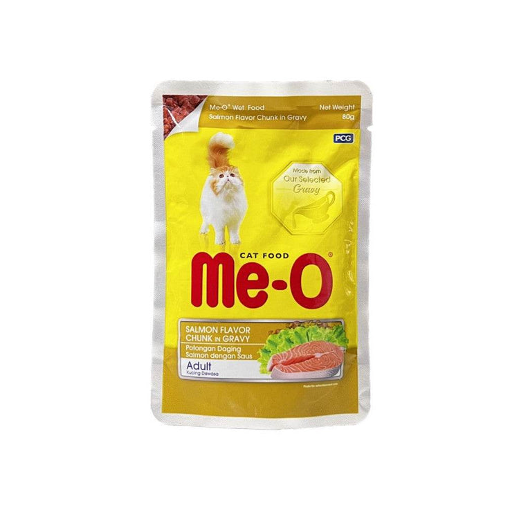 80g Me-O Cat Wet Food In Pouch Salmon Chunk Gravy