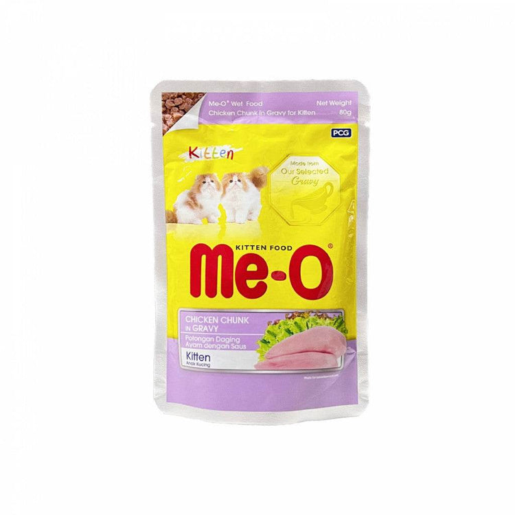 80g Me-O Cat Wet Food In Pouch Chic Chunk Gravy (K)