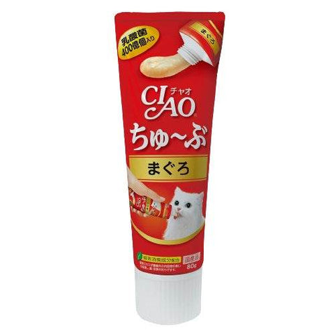 Inaba Ciao Churu Tube Type Cat Treats 80g CS-154 Tuna Fiber
