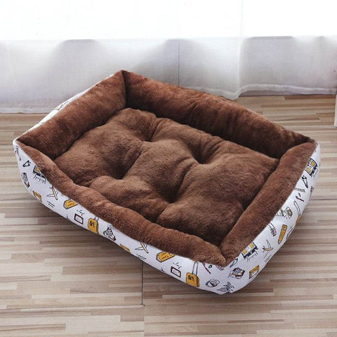 Thick Cushion Pet Bed - S,M Size Coffee