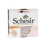 Schesir Canned Cat Food In Gravy & Jelly 70g–85g Gravy Chicken with Ham
