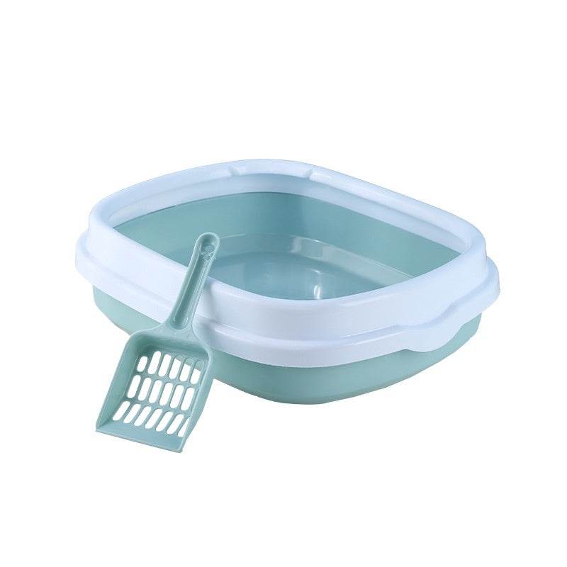 Cat Litter Box With Shovel Blue