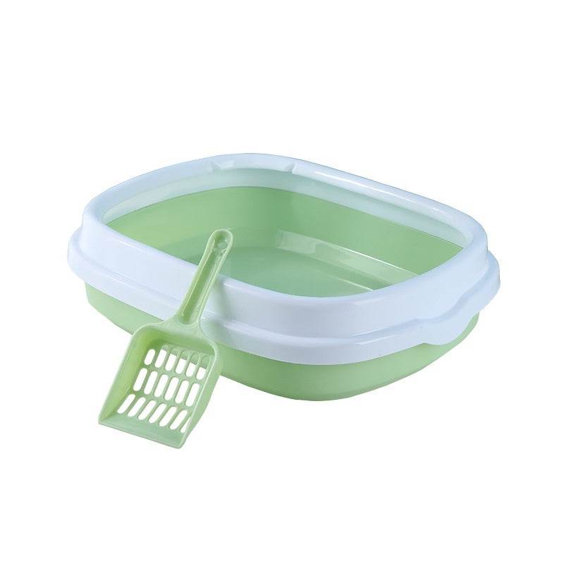 Cat Litter Box With Shovel Green