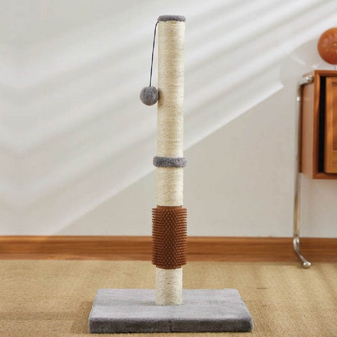 Cat Scratching Post Sisal Rope with Ball - 60cm/80cm Beige 80cm