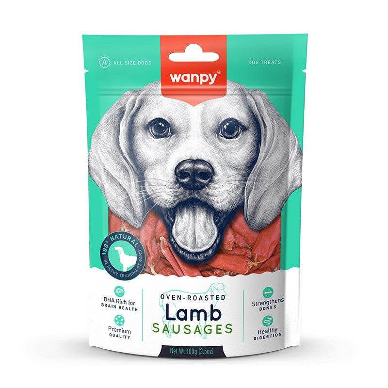Wanpy Jerky Treats For Cats & Dogs Lamb Sausages