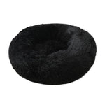 Cozy Soft Cushion Plush Pet Donut Bed Black