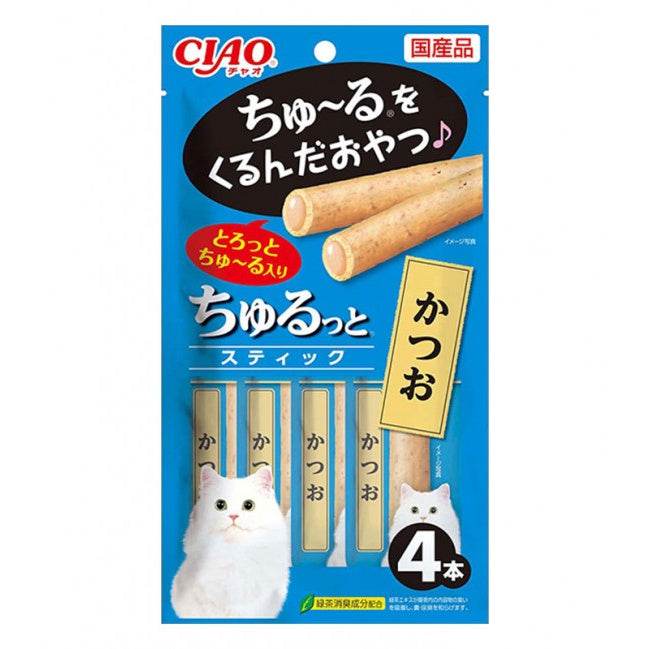 7g x 4pcs Ciao Churutto Cat Treats CS-123 Katsuo