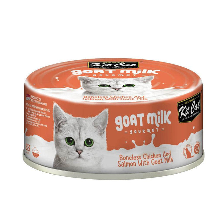 70g Kit Cat Goat Milk Gourmet Wet Food Chicken & Salmon