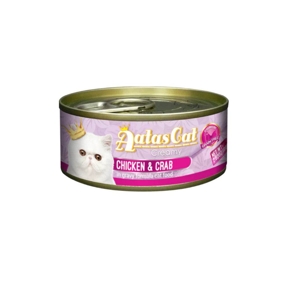 Aatas Cat Creamy Chicken Wet Cat Food in Gravy 80g Chicken & Crab